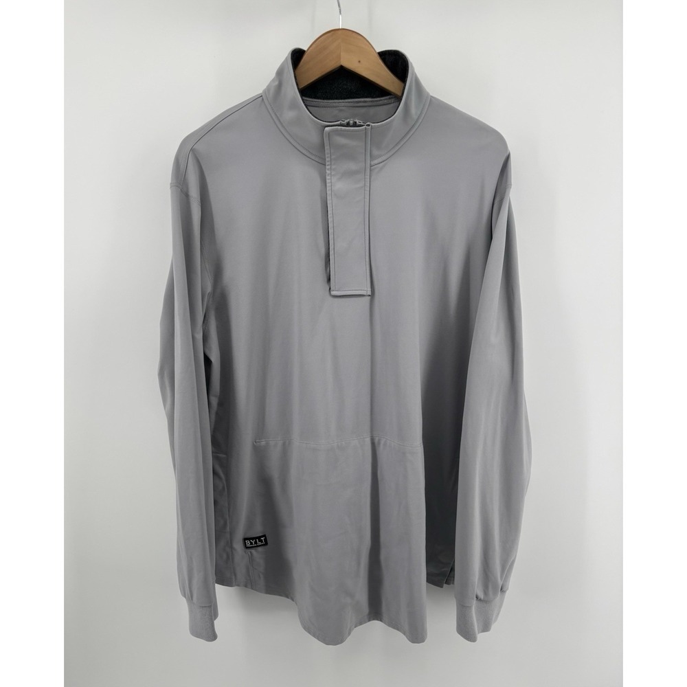 BYLT Elite+ Fairway Drop Cut Pullover Mens XL Gray Quarter Zip Snap Golf $148